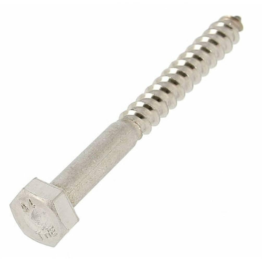 25 Vis à Bois Tête Hexagonale Tirefond 10 x 200 mm - DIN 571 - NFE25-607 - UNI 704 - Inox A2 - D-Work