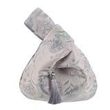 FRCOLOR Bolso De Mano De Tela Japonés Para Mujer Bolso De Muñeca Portátil De Estilo Asiático Para Festivales y Compras