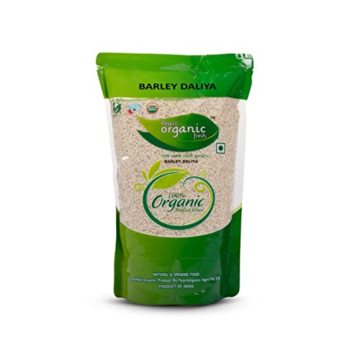 Image of Pearl Organic Fresh Pearl Barley Dalia (1 Kg) Jau Daliya | Pearl Daliya Millet High-Fiber & Protein-Rich Cracked Barley | Easy to Cook & Digest | Ideal for Weight Loss, Porridge, Upma, Khichdi, Healthy Breakfast Cereal