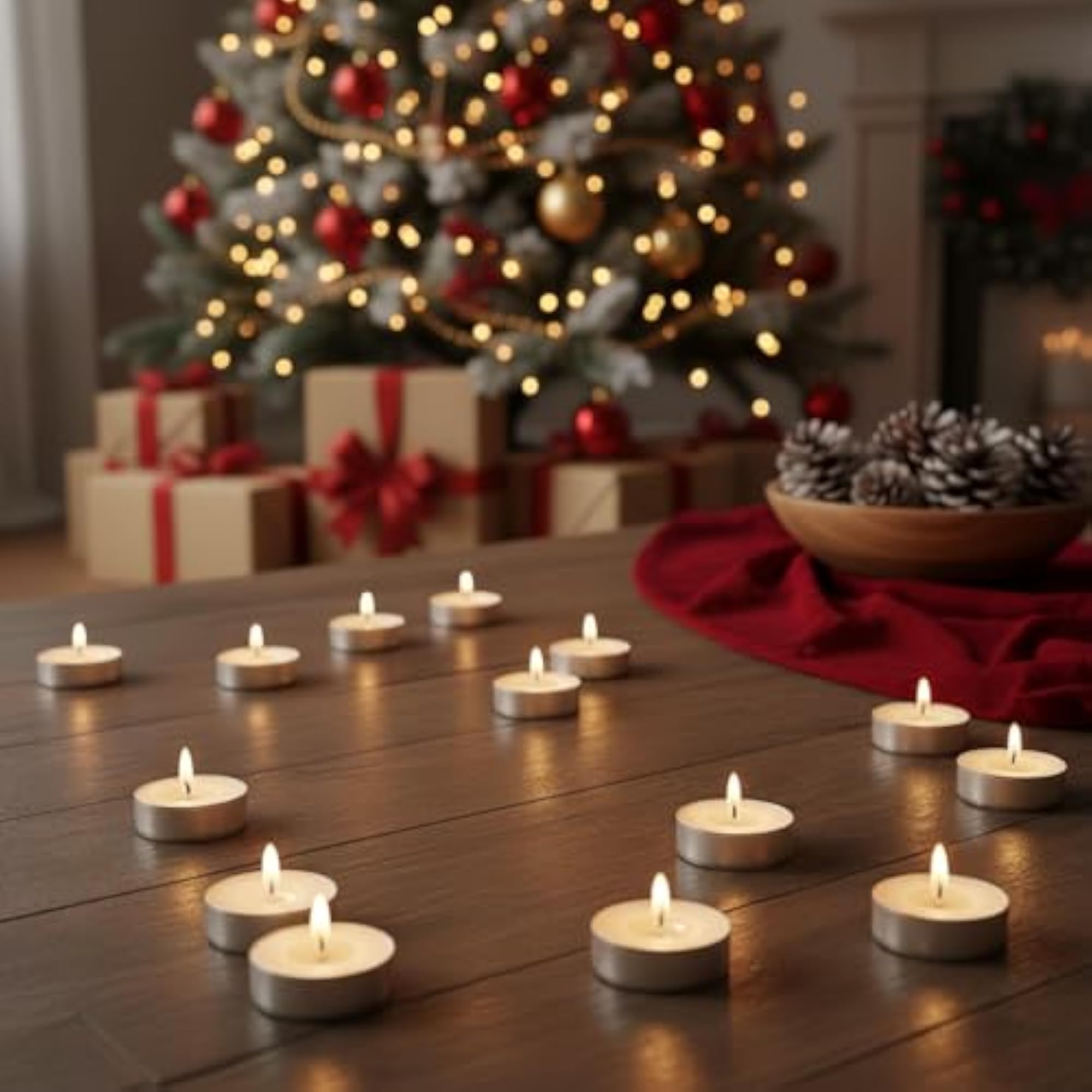 Tealight Candles, White, Pack of 100