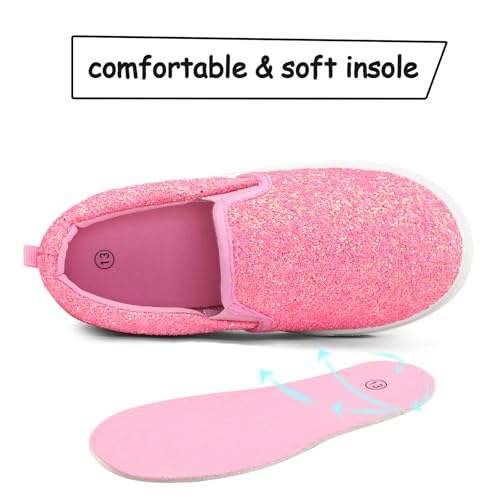 Image of K KomForme Toddler Sneakers for Girls Boys Slip On Canvas Walking Shoes | Lightweight, Comfortable