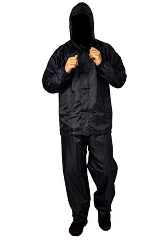 Unisex Polyester Adjustable Hood Waterproof Raincoat or Rainsuit Set - Includes Top and Bottom-image-9