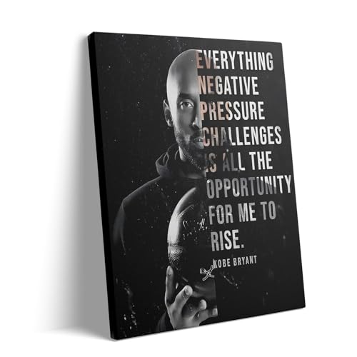 Kobe Canvas Wall Art Decor - Inspirational Quote Artwork with