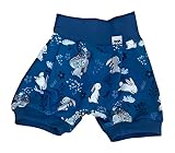 Pumpshorts Jersey haremshose Gr. 56-110,kurze hose mädchen Hase blau, Babyhose, Kinderhose