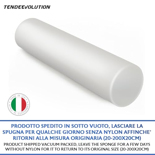 Tendeevolution Gommapiuma Per Imbottitura Cuscino Cilindrico Foam Roll Alta Densità Diametro 15 O 20 Cm. Anima Cuscino Cilindrico Fisioterapia E Yin Yoga. Poggiatesta Divano (Lunghezza 170 Cm) - 6