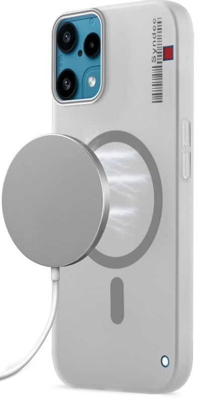Image of Mr. Case Back Cover for Nothing Phone 3A Lite 5G Elegant Frosted White Translucent Back Only Compatible with Wireless Magnetic Accessories | Anti-Scratch Shockproof Phone Case - Grey
