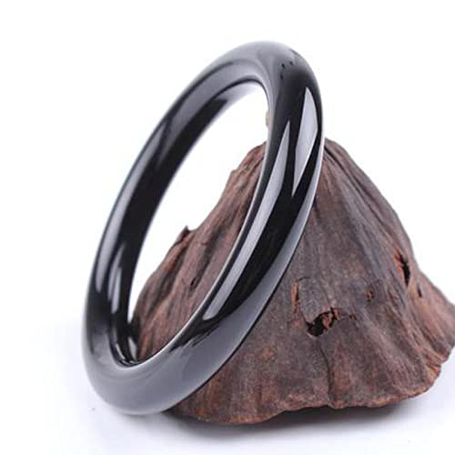 Bracelet jade jadéite noire pour femme, idée cadeau classique avec boîte