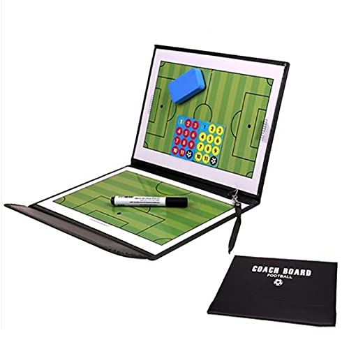 SANDSXZHQ Pizarra Táctica De Fútbol Tablero De Estrategia Tablero de Entrenamiento de Entrenamiento de la profesión Tablero táctico de fútbol portátil Tablero magnético de Comando magnético Cover