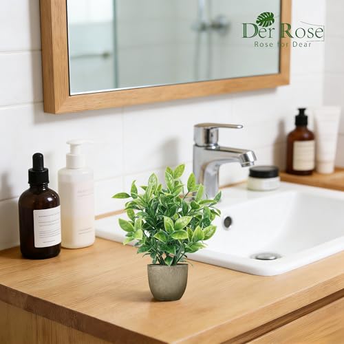 Der Rose 4 Pack Artificial Plants Indoor Fake Plants for Bathroom Decor - Image 5
