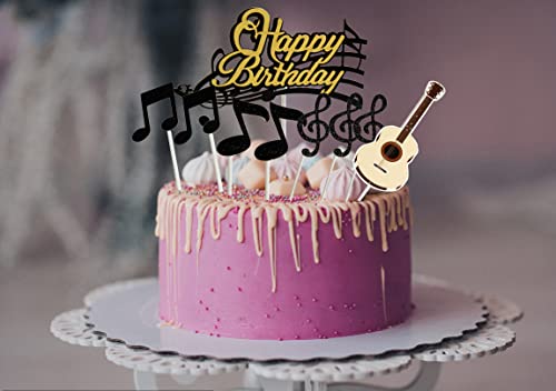 Zhengye 123 Diy Set Of 9 Letters Happy Birthday Cake Topper Cake Guitar Party Decorations thumb #3