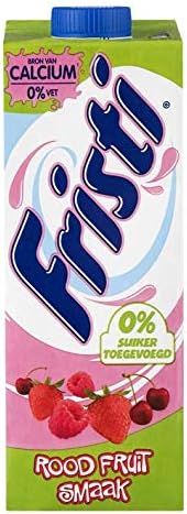 Fristi Red Fruit Yogurt 0% Sugar Sugarfree Drink Sweet Strawberry 1000ML