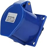 ZQ-323 32A Waterproof IP44 Industrial Socket with 3 Holes - Concealed Direct Plug for Construction and Mechanical Equipment(Hollow)