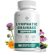Lymphatic Drainage Capsules Advanced Lymph System Support, Cleanse & Detox with Echinacea, Dandelion, Bromelain, Horse Chestnut, for Fluid Balance, Immune & Liver Health 60 Capsules