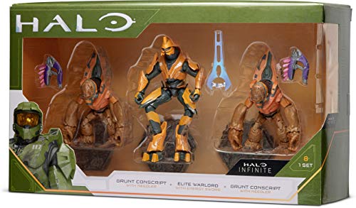 Halo 4" Villain 3 Figure Pack – Elite Warlord And 2 Grunt Conscripts #TOP6