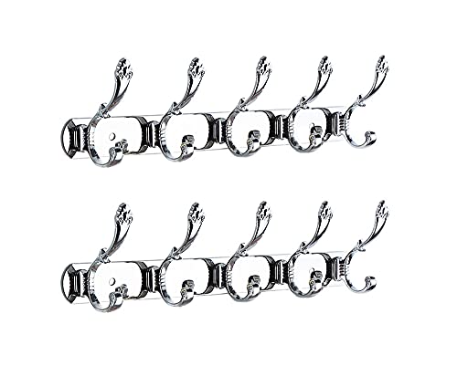 Patère murale en acier inoxydable chrome pour une entrée chic et durable