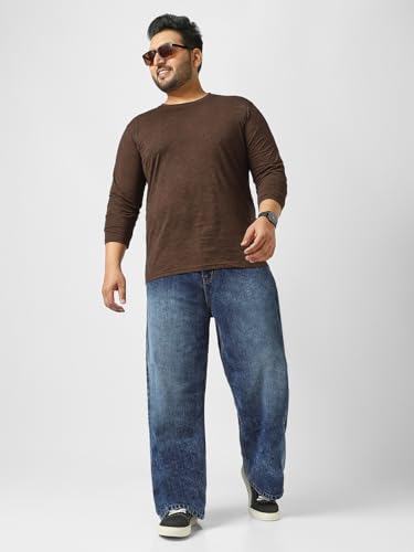 Image of Urbano Plus Men's Printed Full Sleeve Regular Fit Cotton T-Shirt