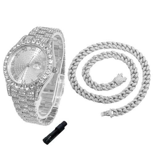 Montre en or glacé pour garçon Halukakah montre bracelet plaqué or 18 carats