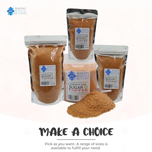 Baking Beauty and Beyond Premium Candy Floss Sugar 200g - Toffee Flavour
