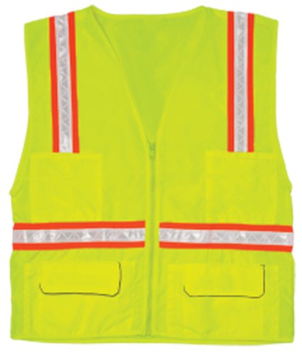 Kishigo 1092 Polyester Economy Multi-Pocket Surveyors Vest, Extra Large, Lime #TOP11
