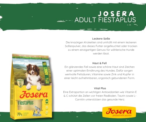 Josera Adult FiestaPlus 2x3kg Bundle – Premium-Trockenfutter mit Geflügel, Gemüse & Muschelextrakt für aktive Hunde + Goodie Natur-Hundesnack von Warnick’s Tierfutterservice