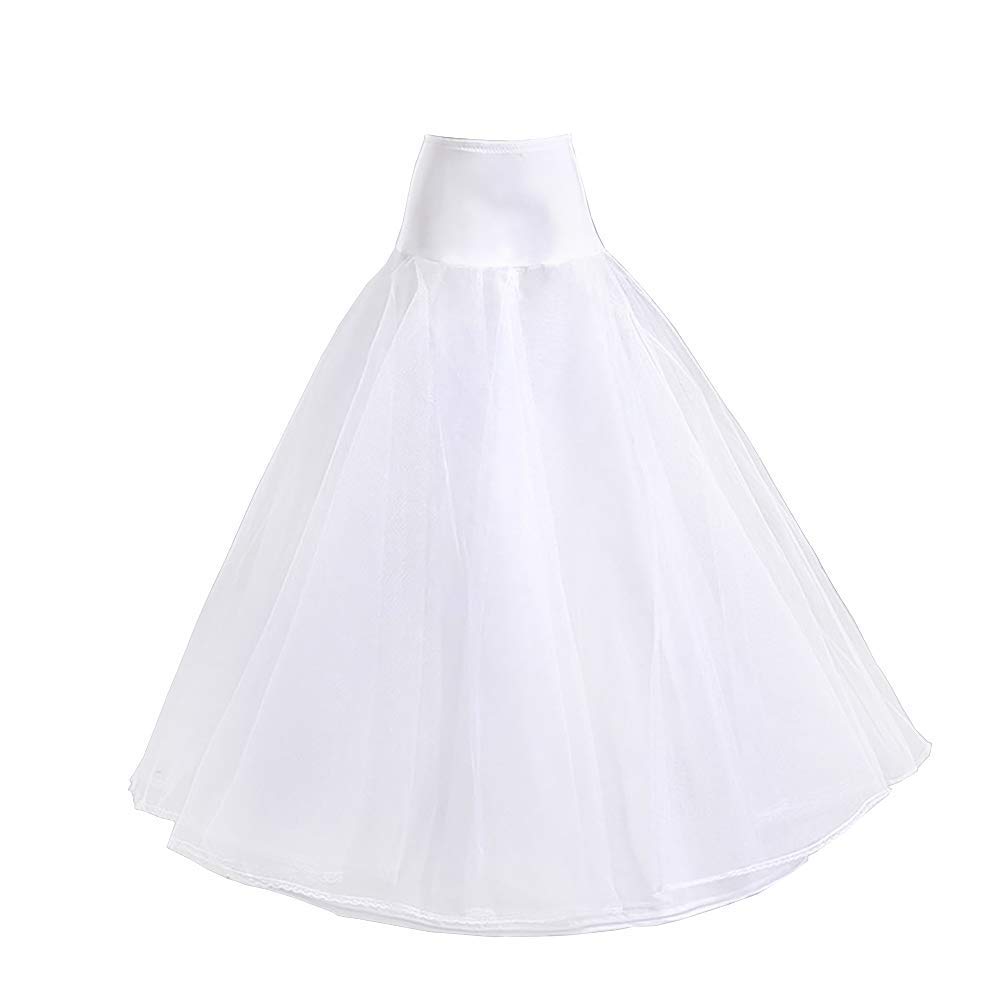 URBANMAC Women's Silk Underskirt (SH02399_White_Free Size)