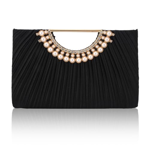 Image of Gets Clutch Purses for Women PU Leather Evening Handbag for Formal Wedding Party Clutches Small Crossbody Bag with Chain