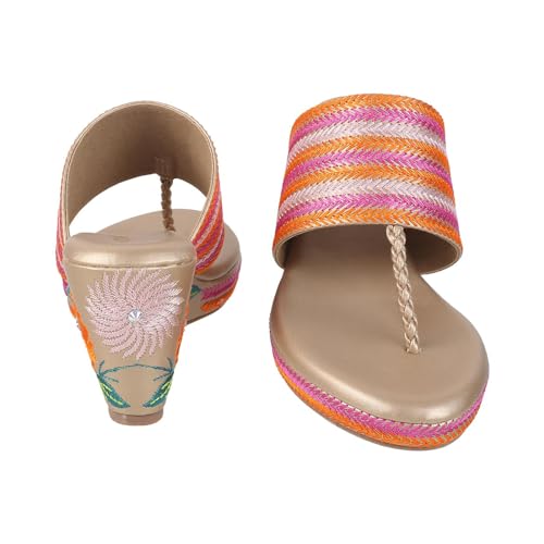 Image of Mochi Women Ethnic Wedge Heel Sandal