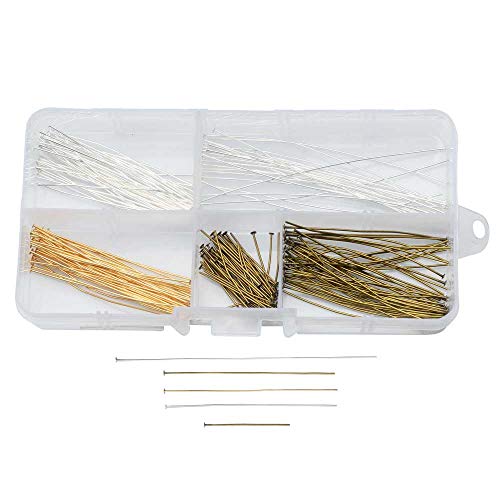 Beadaholique Basics, Head Pin Variety Pack, 225 Pieces, Assorted Finishes
