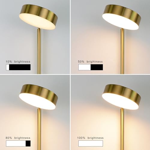 Aplique de pared LED dorado táctil regulable y recargable USB 3