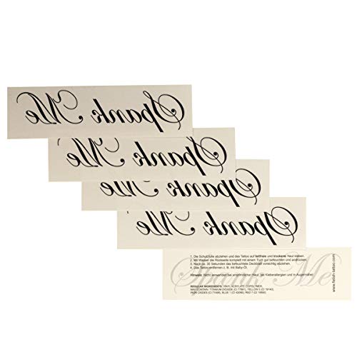 5 x Spank Me Tattoo Lettering in Black - Sexy Kinky BDSM Fetish Tattoo (5)