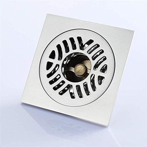 Drain de sol de douche en laiton massif au design carré premium - 6