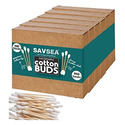 Savsea Bamboo Cotton ear Buds 240 count (80 Stick x 3) & Bamboo Cotton ear Buds 480 count (80 stick x 6) Cover