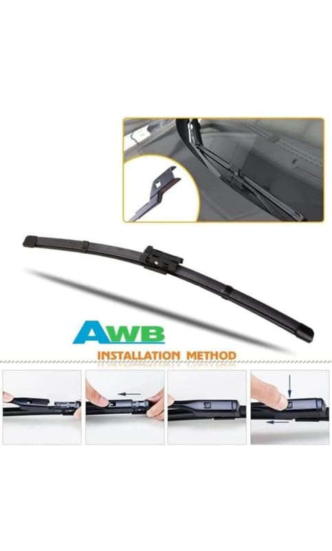 Image of AWB Hybrid Wiper Blades Front + Rear Compatible with Honda BRV (Pack of 3)