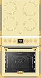 KAISER Induktions Herd-Set Art Deco EHC 6776 I ElfAD, Retro Herdset Backofen 74 l mit...