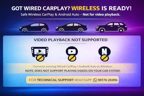 Image of Primate 2-in-1 Wireless Android Auto & CarPlay Adapter | Plug & Play | Convert Wired Auto to Wireless | 5GHz WiFi + Bluetooth | USB-A /C Support | Works with OEM Wired Systems