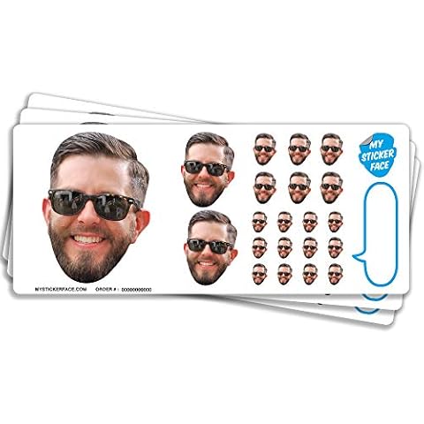 Custom Face Stickers, Stickers of Your Face, Sampler Sheet - 3 Sheets - Custom Stickers Cover