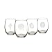 Cathy's Concepts SEA-1110 Seashell Stemless Wine Glasses – 4 Unique Designs, Holds Up to 21 oz., 4-Glass Set