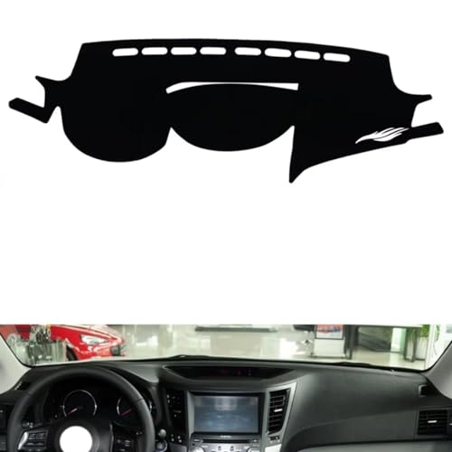 leather dash board cover mat Compatible with SubaruSubaru Legacy 2010-2014 ，dashboard cover(Black)