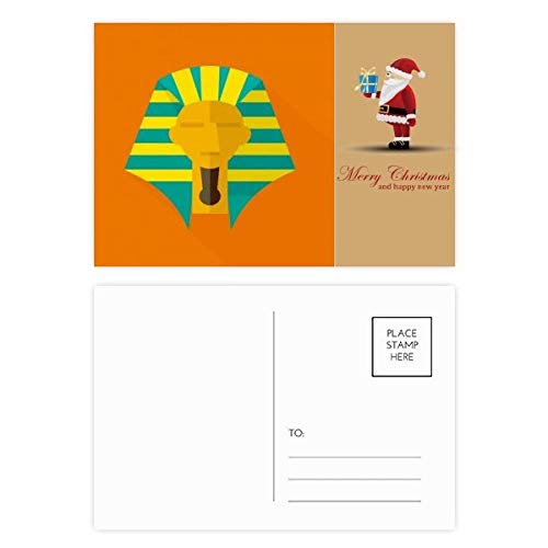 Cartes postales de pharaon de Père Noël pour vos vœux de fin d'année thématiques et originaux