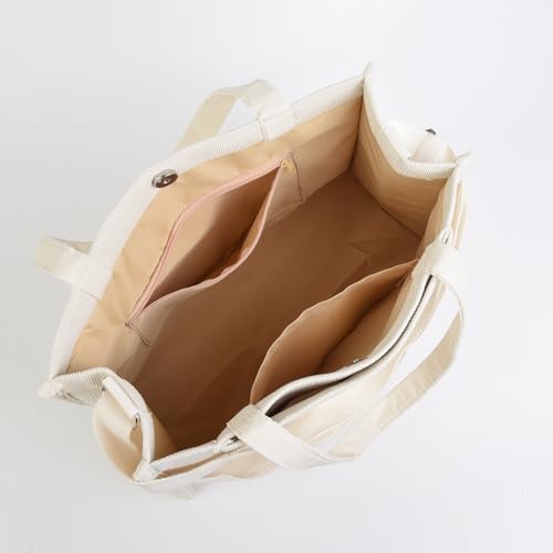 Image of Valleycomfy Corduroy Tote Bag for Women Travel Crossbody Bag Purse Women Shoulder Bags Work Handbags Everyday Hobo Bag