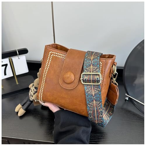 Bootara Bucket Bag,with Adjustable Wide Shoulder Strap Fashion Bucket Bags, with Cute Rabbit Pendant4