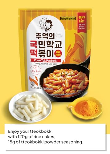 Image of Korean Food Tteokbokki, Spicy Carbonara, Rice Cake & Sauce Kit, 3 Pack Set | Complete Korean rice cake kit with spicy carbonara sauce, ready in minutes