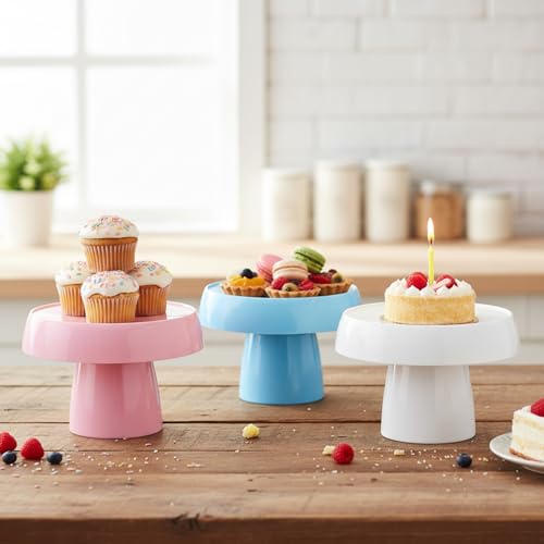 Présentoirs à desserts pour réception et cadeau de bébé | Set de 3 - 5