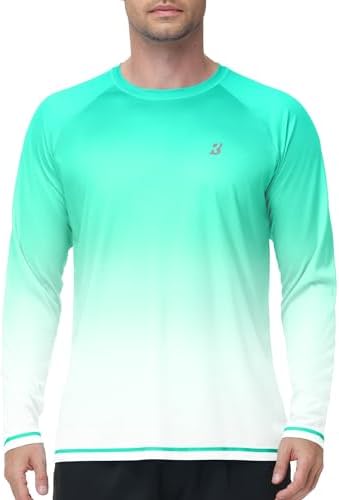 Roadbox Herren UV-Schutz Shirt, UPF 50+ Rashguard T-Shirt, Schnelltrocknend Leicht Langarmshirt für Surfen Angeln Wandern