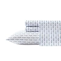 Wrangler - Sheet Set, Breathable & Wrinkle Resistant Bedding, Includes Matching Sham & Pillowcases, Western Home Decor (Stamped Logo Blue, Full)