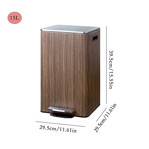 Caneca de basura con pedal 15L para cocina y baño miniatura 2