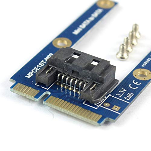 Adaptador Mini PCI-E mSATA a SATA 7 pin miniatura 3