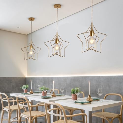 Lustres LED en fer doré à lampe frontale unique salon