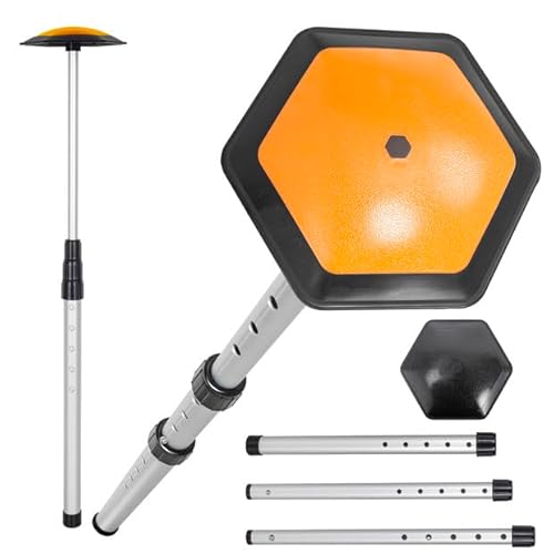 OUUTMEE Golf travel Golf Reisetaschen Stützstange, Aluminium Golf Stützstange Sechseckig Schlagfestig Golf Reiseabdeckung Flexible Golf Club Travel Support Schutz Stick Bar, Orange