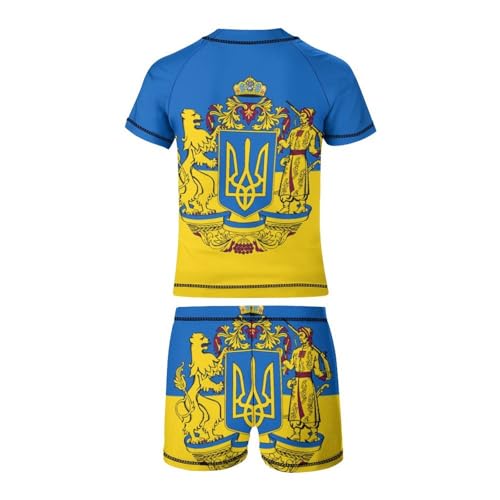 Ukraine FlagChildren's Casual Swimsuit Set - Simple and Versatile10-12Y（150cm）3